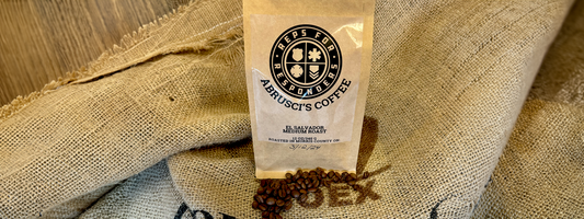 bag of coffee on burlap sack